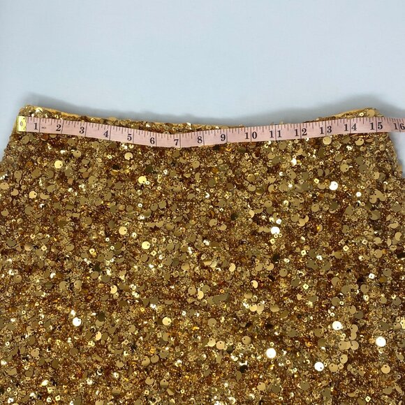 Zara Gold Sequin Mini Skirt Medium NWT $70 - Picture 7 of 8